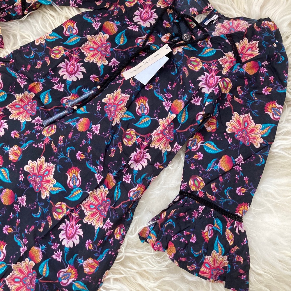 Nanette Lepore Black Floral Tatum Tunic - Picture 4 of 16